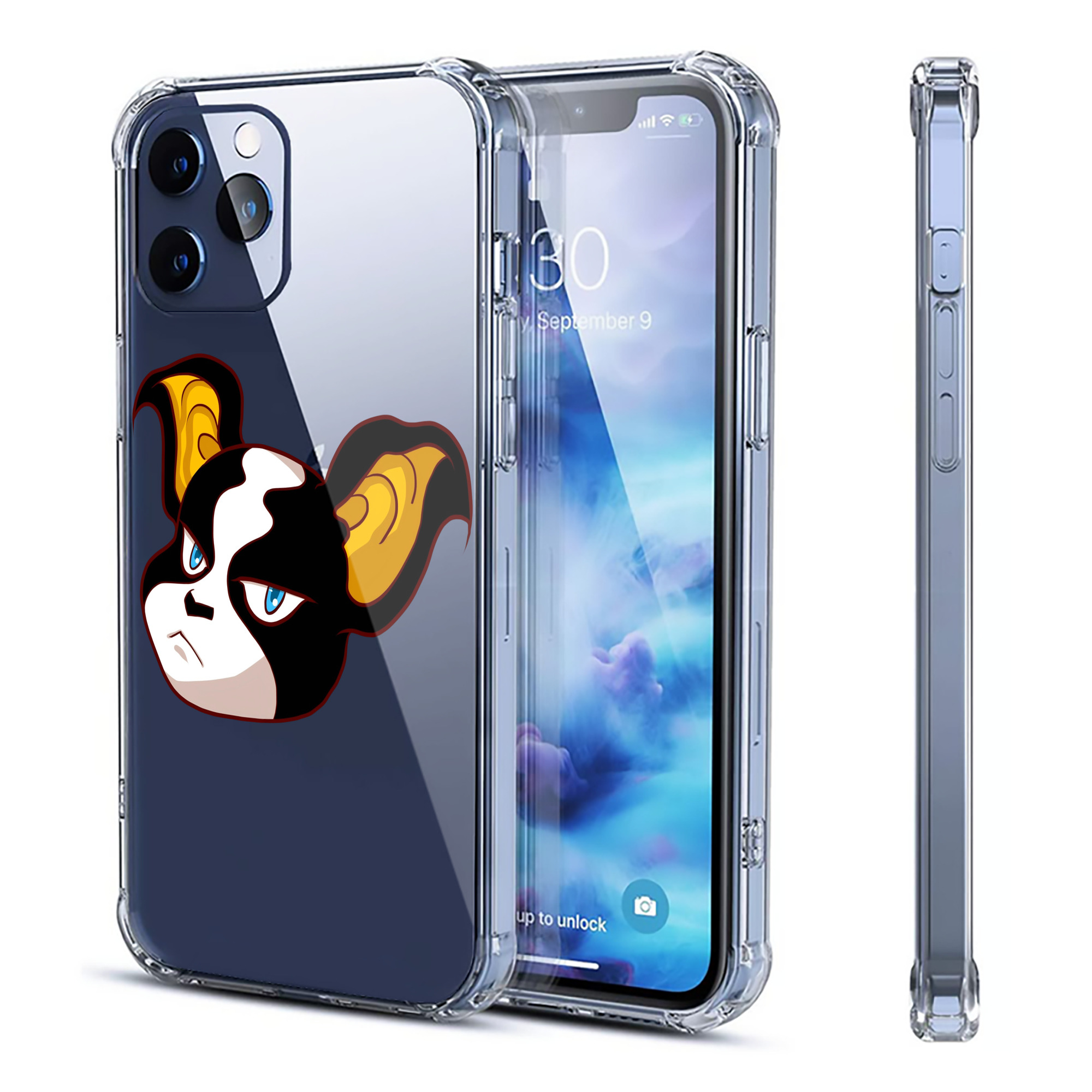 （画像用） ジョジョの奇妙な冒険 イギー JoJo's Bizarre Adventure Iggy 【iPhone 12シリーズ対応】透明スマホケース（クリアソフトケース）